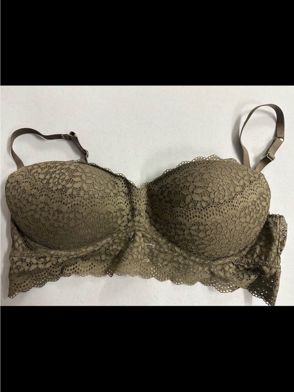 38D Olive Green Xhilaration Lace Bra